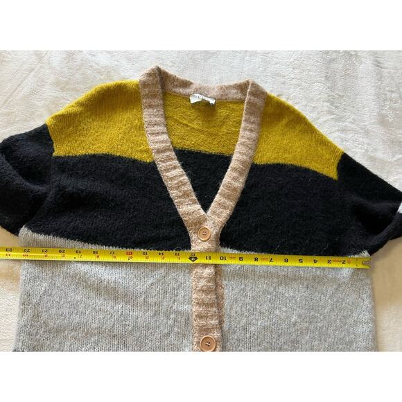 COS Size Small Women’s Alpaca Wool Blend Stripe Oversized Cardigan Sweater - Picture 14 of 16